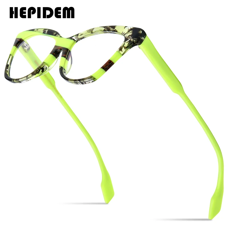

HEPIDEM Multicolor Acetate Optical Glasses Women 2023 New Cat Eye Optical Eyeglasses Cateye Spectacles Eyewear H9329