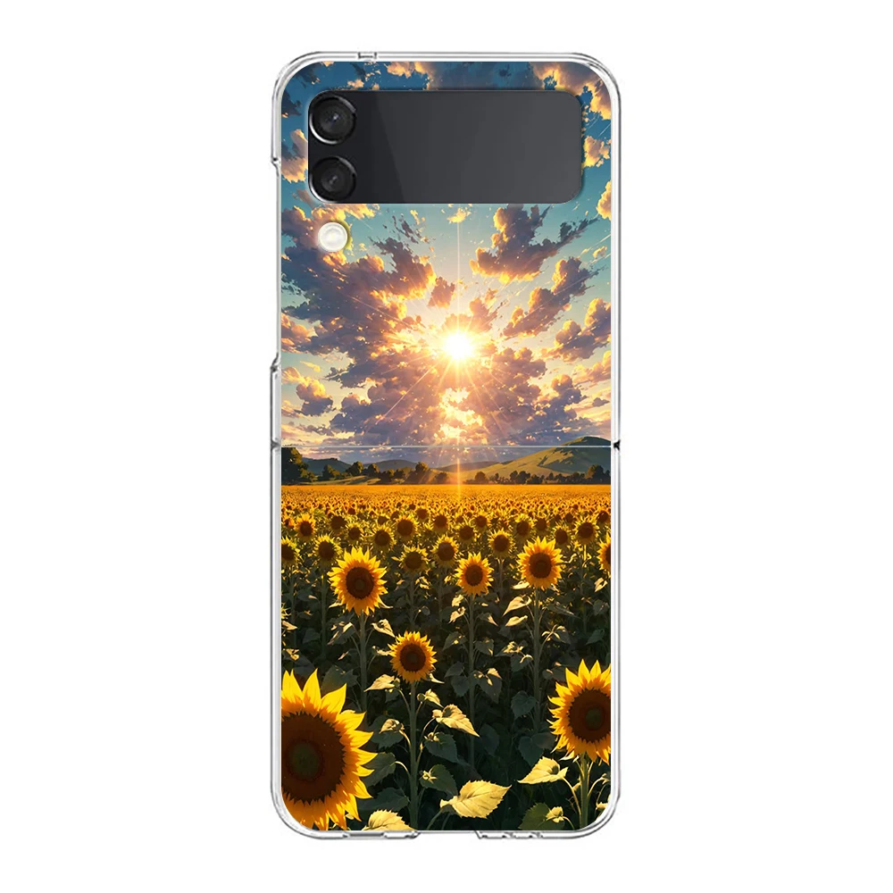 Sunflower Yellow Hard Folding Clear Phone Case