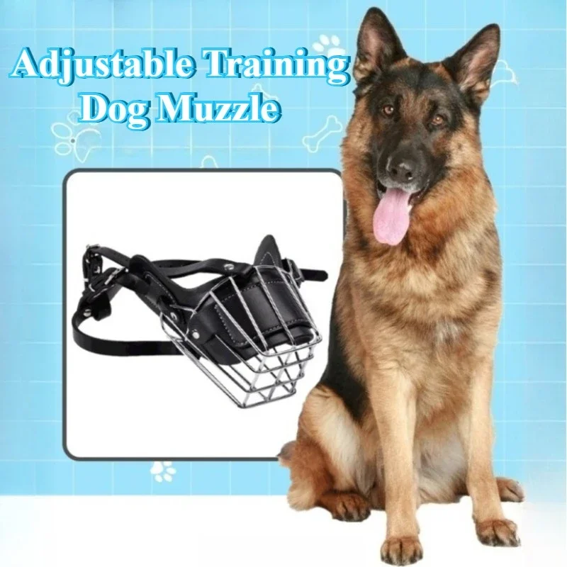 Atmungsaktiver Hundemaulkorb, Verstellbarer Anti-Biss-Korbmaulkorb für Mittelgroße und Große Hunde, Trainings-Mundschutz, Outdoor-Haustierschutz