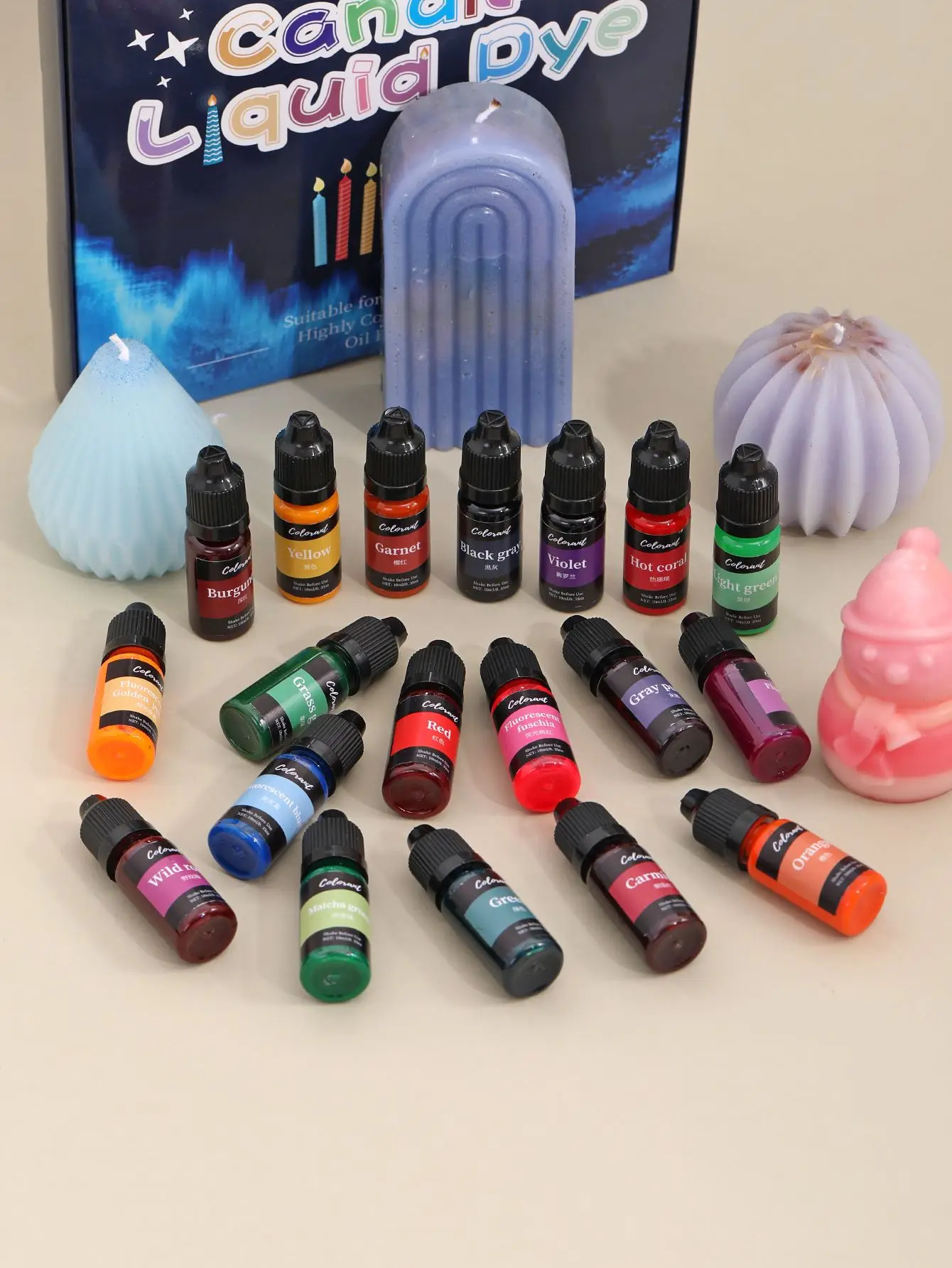 10ml Candle Dyes Pigment Aromatherapy Colorant Pigment DIY Candle Mold Soap Coloring Handmade Crafts Resin