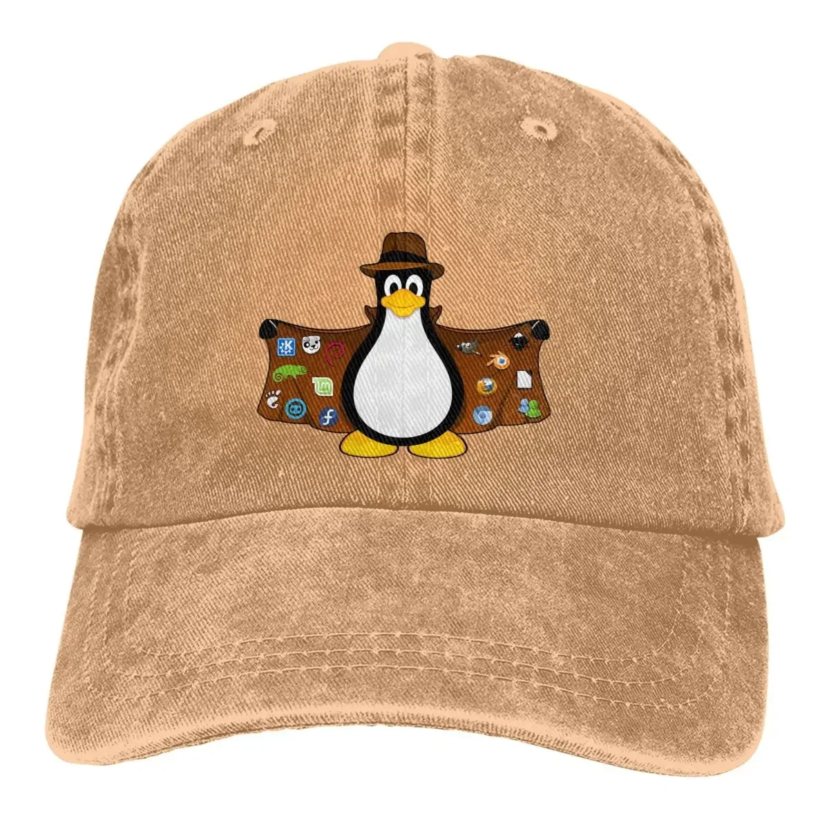 

Однотонные шапки папы Tux продавец Женская шляпа солнцезащитный козырек бейсболки операционная система Linux остроконечная Кепка