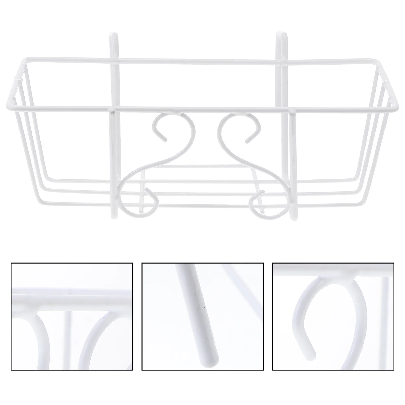 Iron Material Hanging Flowerpot Rack Sturdy Planter Bracket Metal Stand Plant Shelves Flowerpot Holder Wall Baskets Outdoor