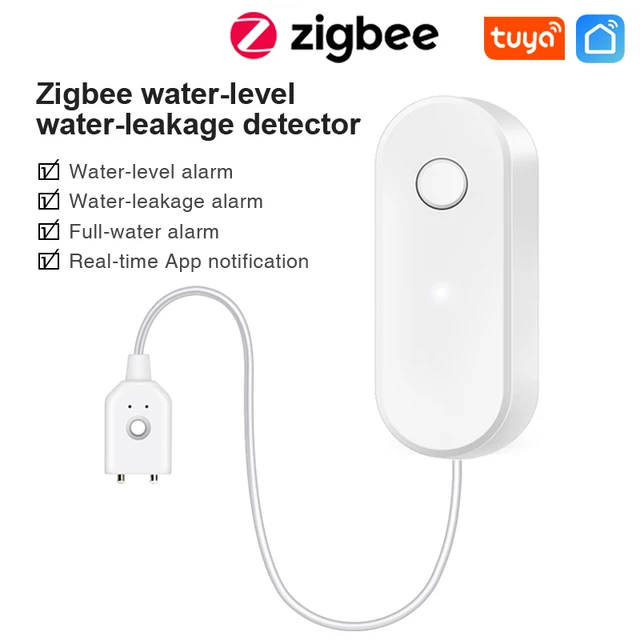 Zigbee Water Leakage Sensor Overflow Detector Bathroom Leak Safety Security Tuya Smart Life APP Remote Monitoring Need Gateway 4