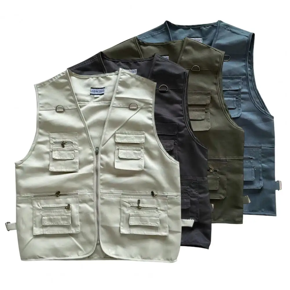 Gilet Estivo Da Uomo Senza Maniche – Leggero, Traspirante, Con Tasche Multiple, Per Pesca, Escursionismo, Sport E Lavoro, Multifunzione