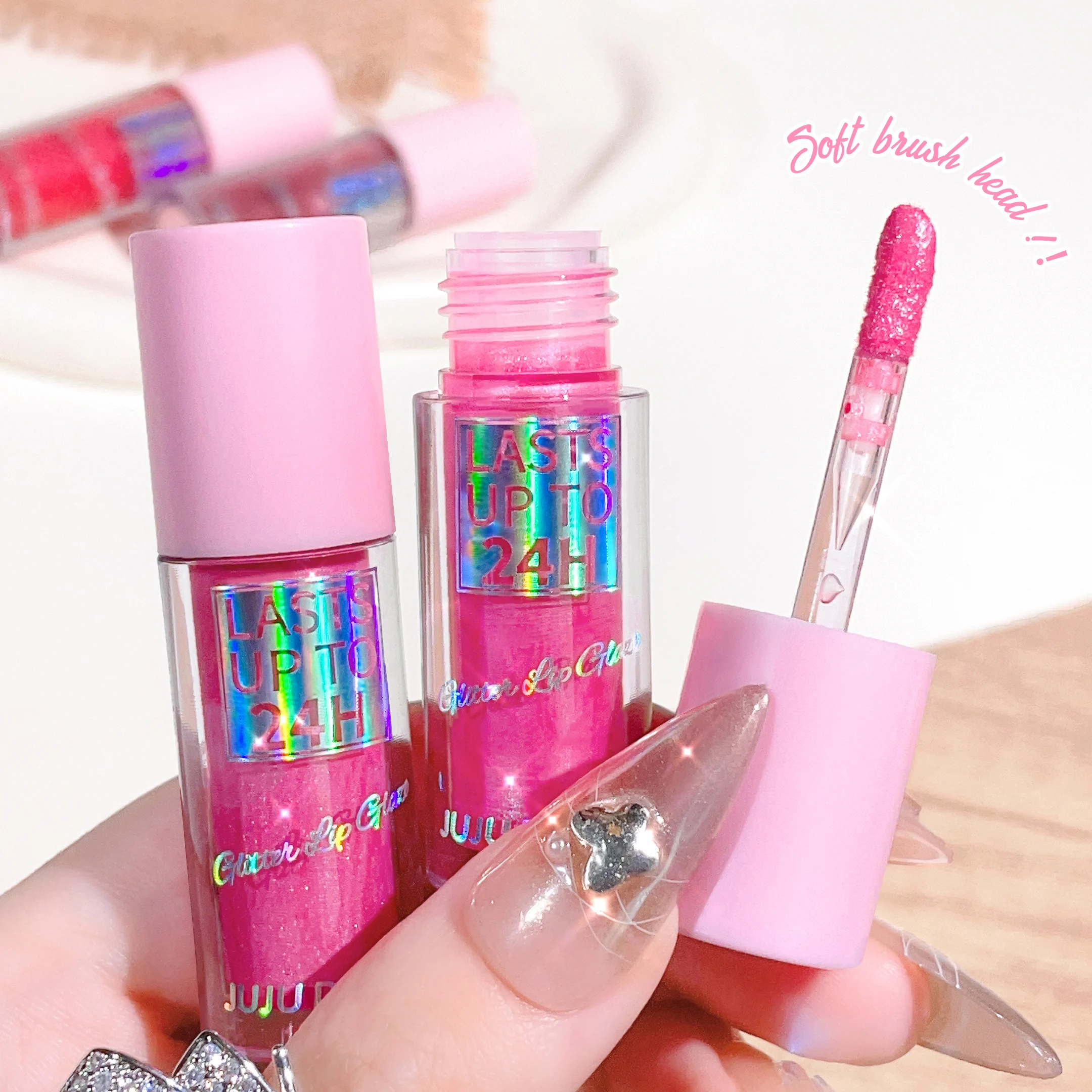 Long-lasting Glitter Lip Glaze Waterproof Liquid Lipstick Lip Tint_voghion.com
