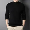 Wool 2024 Brand New Men's Cashmere Sweater Half Turtleneck Men Sweaters Knit Pullovers for Male Youth Slim Knitwear Man Sweater 3