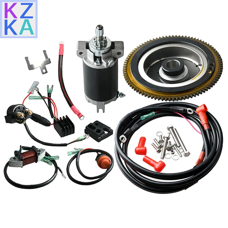 

Electric Start Kit For Yamaha T40 2-Stroke 40HP Starter Motor Set Electrical Start Conversion Kit Model 66T Replaces Parts