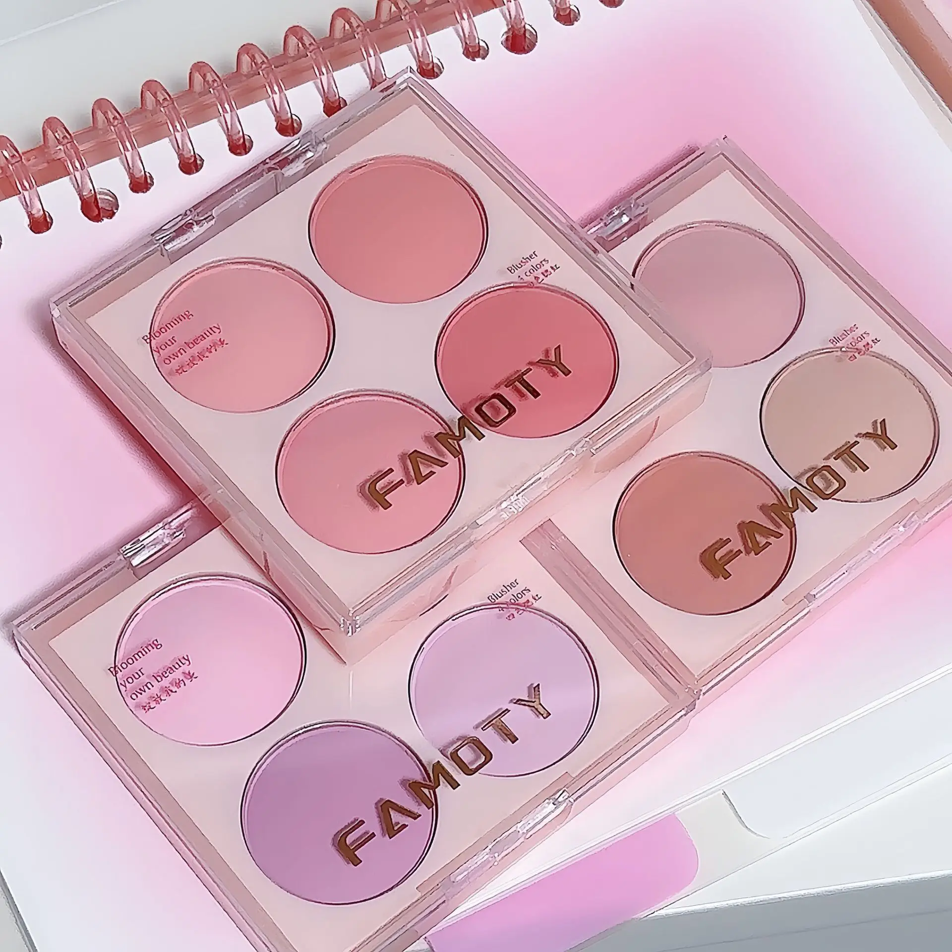 Blush Powder 4 Colors Blush Powder Face Makeup Sweet Warm Colors Matte Cheek Powder