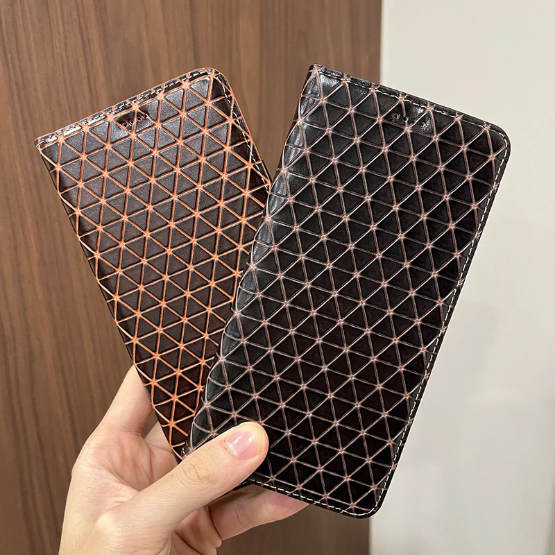 Magnetic Genuine Leather Flip Wallet Phone Case Book Cover