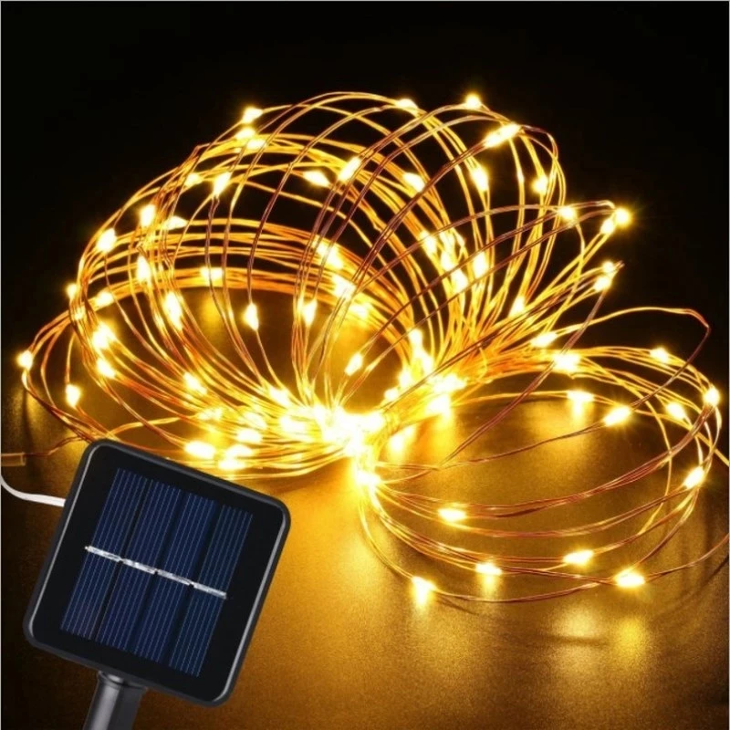 Solar licht Außen beleuchtung 42m/22m/12m/7m LED Outdoor Solar Lichterketten Solar Lampe für Fee Urlaub Weihnachts feier Girlande