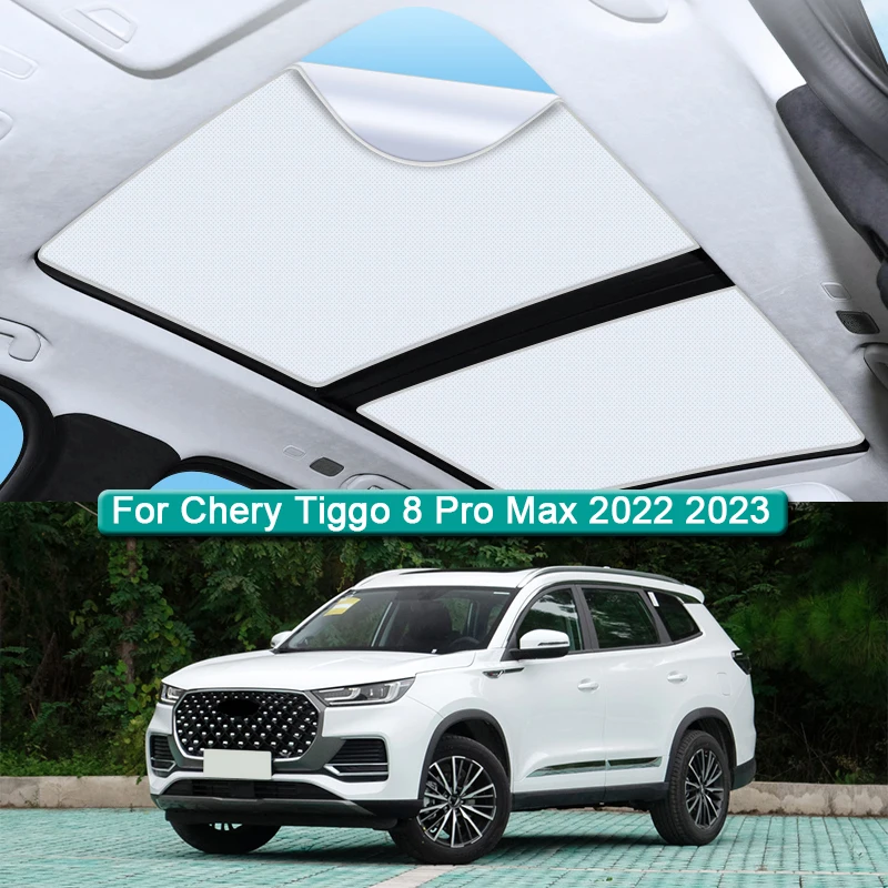 

Roof Sunshade For Chery Tiggo 8 Pro Max 2022 2023 Car Electrostatic Adsorption Sunroof Sunshade Skylight Blind Shading Sticker