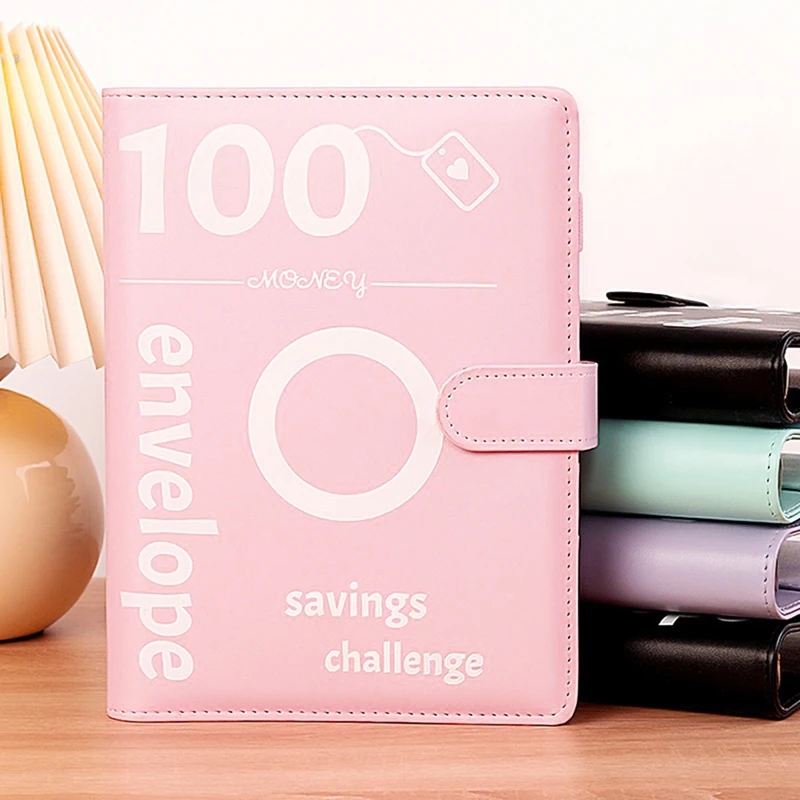 

100 дней вызов экономия денег связующий кожаный конверт вызов связывание, простой, привлекательный и награждающий прочный простой в использовании
