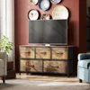 Dresser for Bedroom with 5 Drawers, Wide Chest of  Fabric Dresser, Storage Organizer Unit   Bins 4