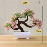 Simulated Plant Tree Bonsai Artificial Plastic Plants Flowers Potted Indoor Hotel Table Decoration Garden Arrangement Ornaments 6
