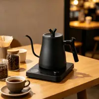 Bouilloire électrique intelligente à bec de cygne 1L 1000W, en acier inoxydable pour café/thé, 40-100 ° Contrôle de température, arrêt automatique 1