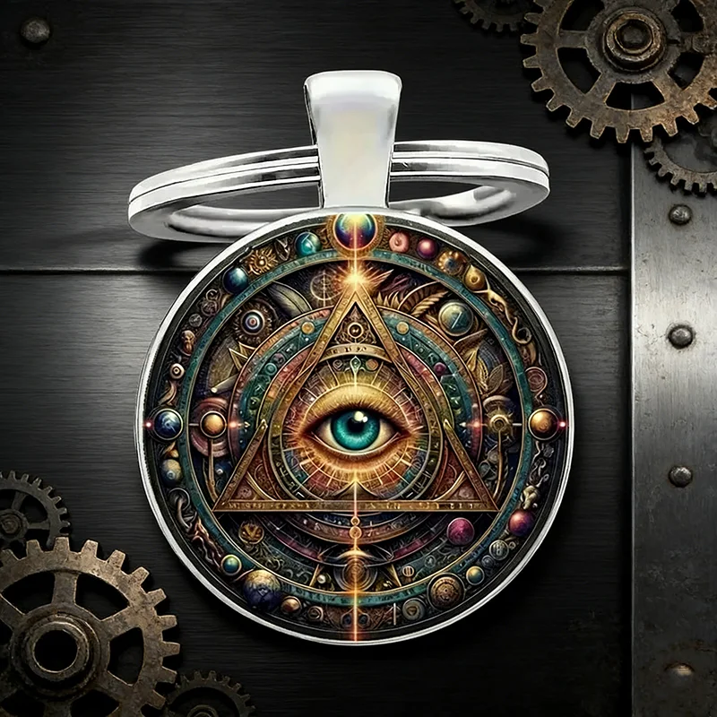 Noter New Gothic 6-Styles Evil Eyes Schlüsselanhänger Positive Energy Healing Meditation Schlüsselanhänger Auto Rucksack Charm Anhänger Zubehör