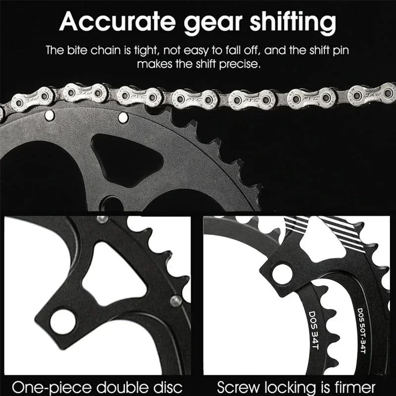 110 BCD Chainring 34T 36T 39T 50T 52T 53T Narrow Wide Star Road Bike Crown 5 Bol