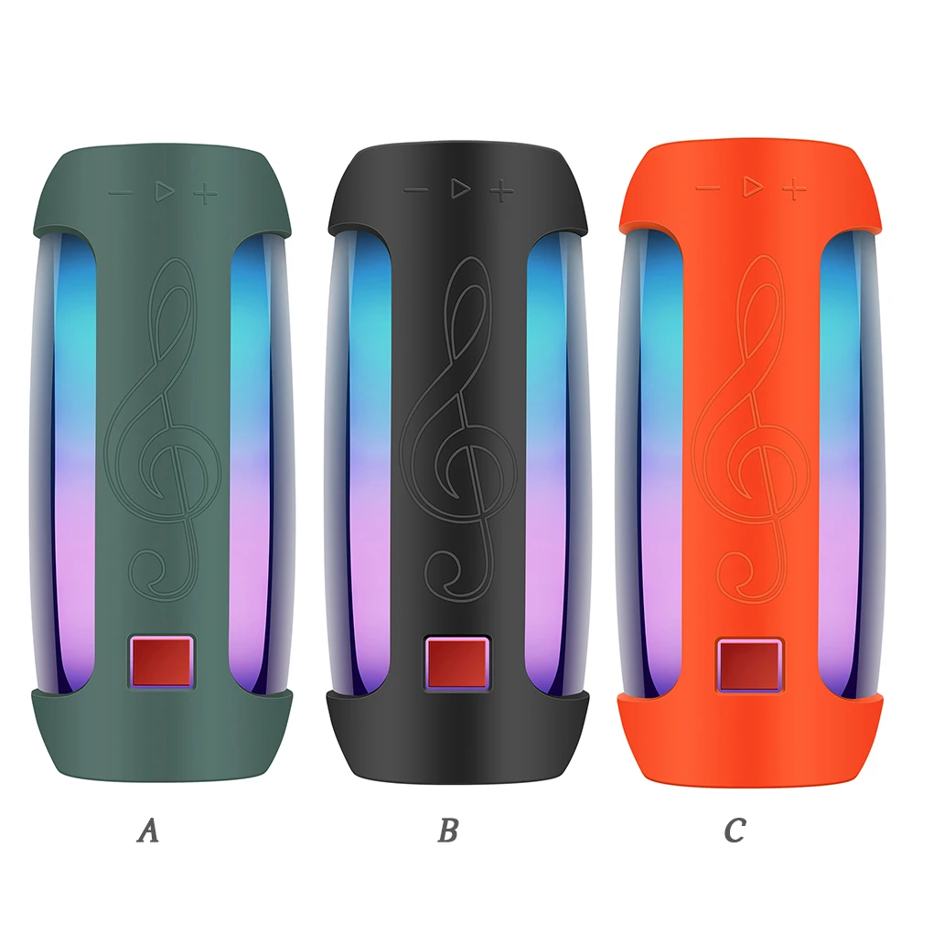 Protezione Altoparlante Soundbox Cover In Silicone Sostituzione Della Copertura Dell'Altoparlante Compatibile Con Bluetooth Per Jbl Pulse 4 Black