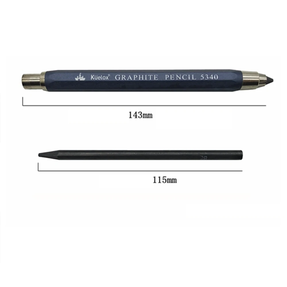 2B 4B 6B 8B HQ Alloy Metal Art Drawing Pencil 5.6mm Lead Students Painting Graffiti Mechanical Pencil Cute School Supplies DIY 2
