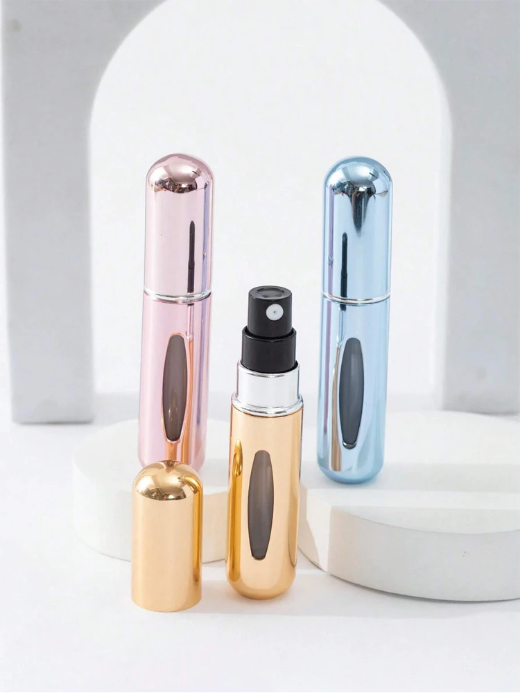 바닥 리필 가능 향수 스프레이 병, 여행용 휴대용 스프레이, 빈 향수 디펜서, 3 개, 5ml