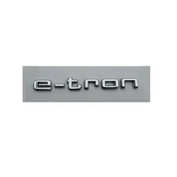 Electric Car Emblem Stickers - Premium Rear Tail Decor & Displacement Sign Accessories (Chrome silver)