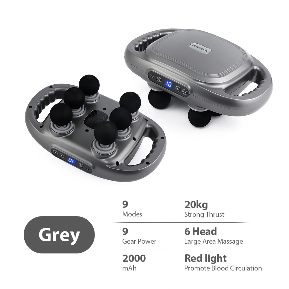 ستة رؤوس فآسيا بندقية عالية التردد الاهتزاز تدليك...