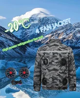 2024 New 4 Fan Jacket Men's Ice Jacket Usb Air-conditioning Suit Cooling Summer Fishing Heat Protection Camouflage Work Clothes 1