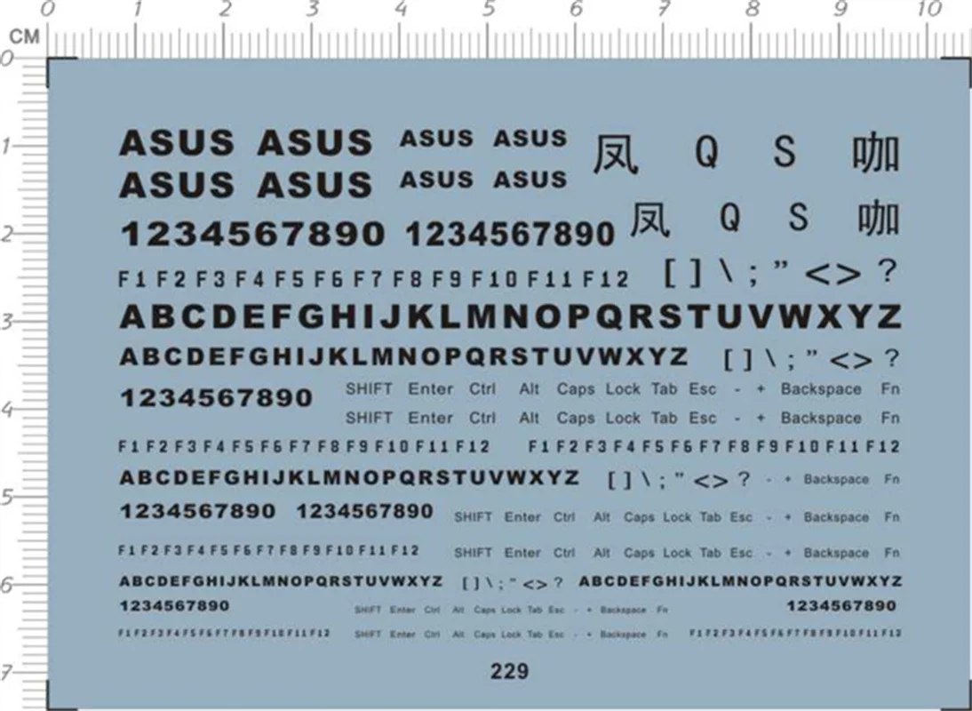 

Наклейки с буквами для клавиатуры 229 черные