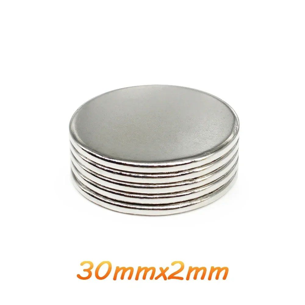 강력한 원형 자석 영구 네오디뮴 자석, N35, 30x2 디스크, 30x2mm, 50PCs