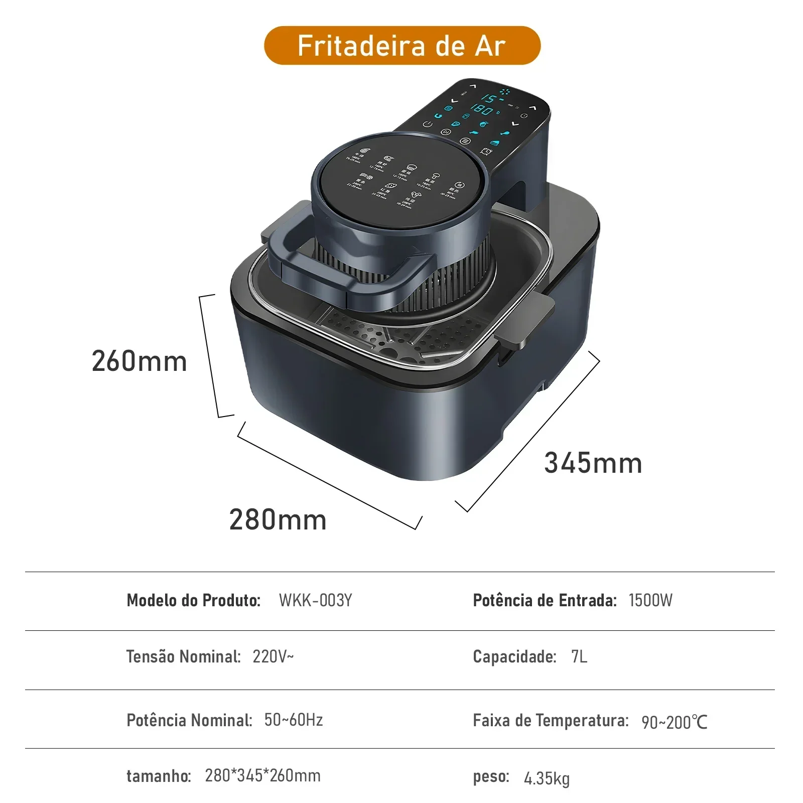 New Visual Air Fryer Home Intelligent 9L Large-Capacity Automatic Air Fryer Without Oil Intelligent Oven Integrated Machine 6