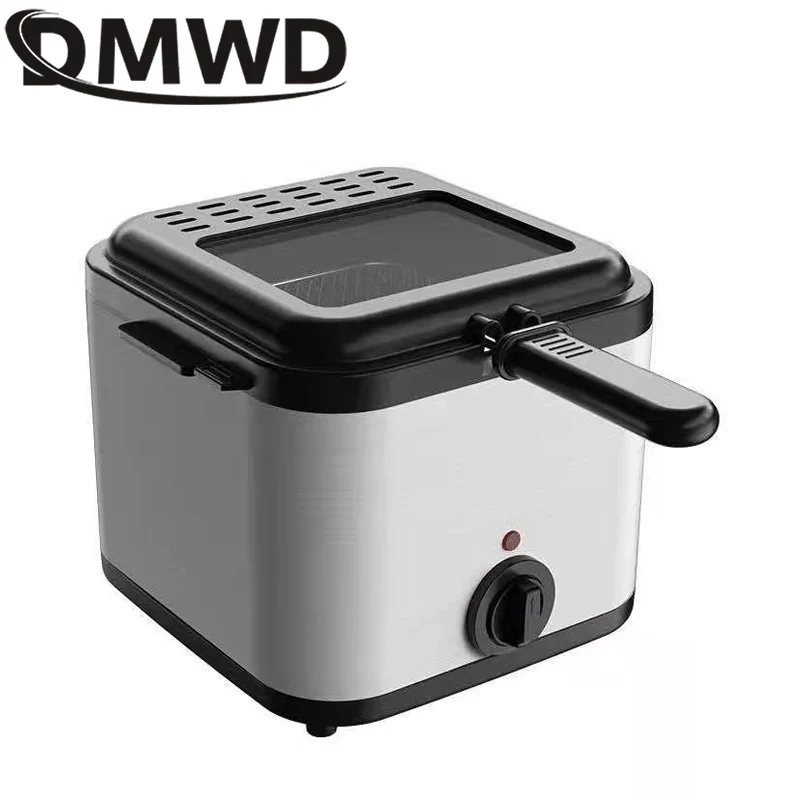 2.5L Electric Deep Fryer Adjustable Thermostat Oil Oven Hotpot Frying Machine Heating Cooker