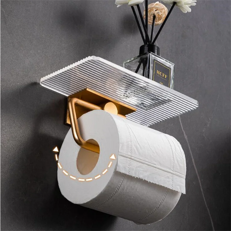 Paper Towel Holder Toilet Paper Holder Toilet Paper Rack Toilet Roll Holder Metal Bathroom Accessories Toilet Paper Holder Organizer Wall Mount WC Phone Holder Towel Roll Shelf Dyson Airwrap Tocadores