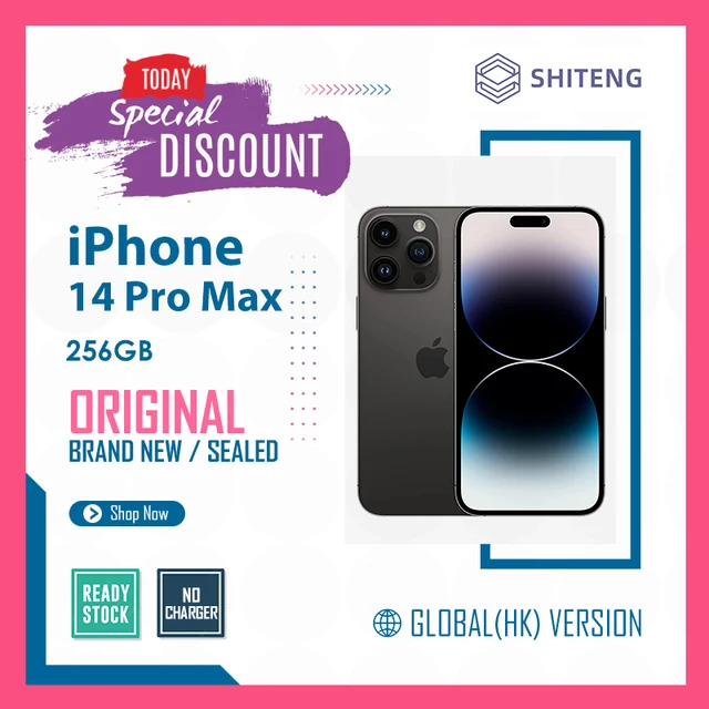 New Apple iPhone 14 Pro Max, 256GB, Space Black