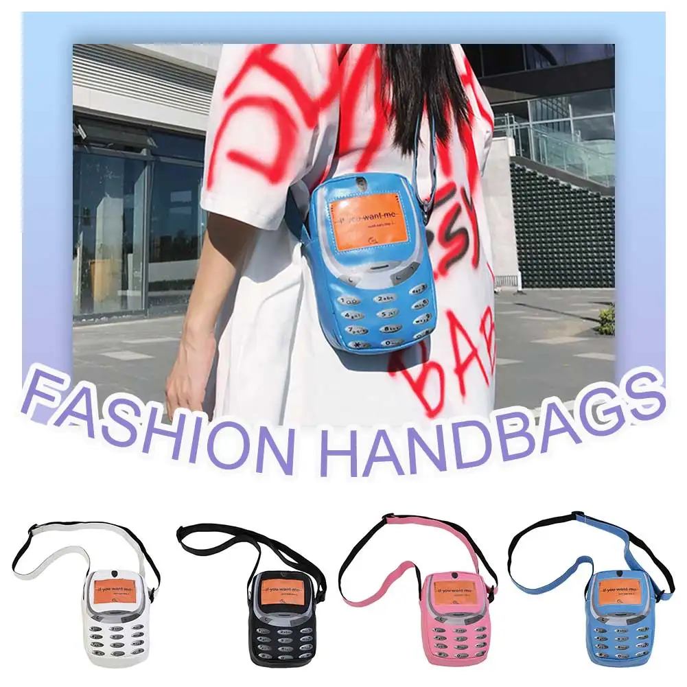 3D Phone Shape PU Leather Crossbody Bag - Creative and Trendy Designer Shoulder Purse