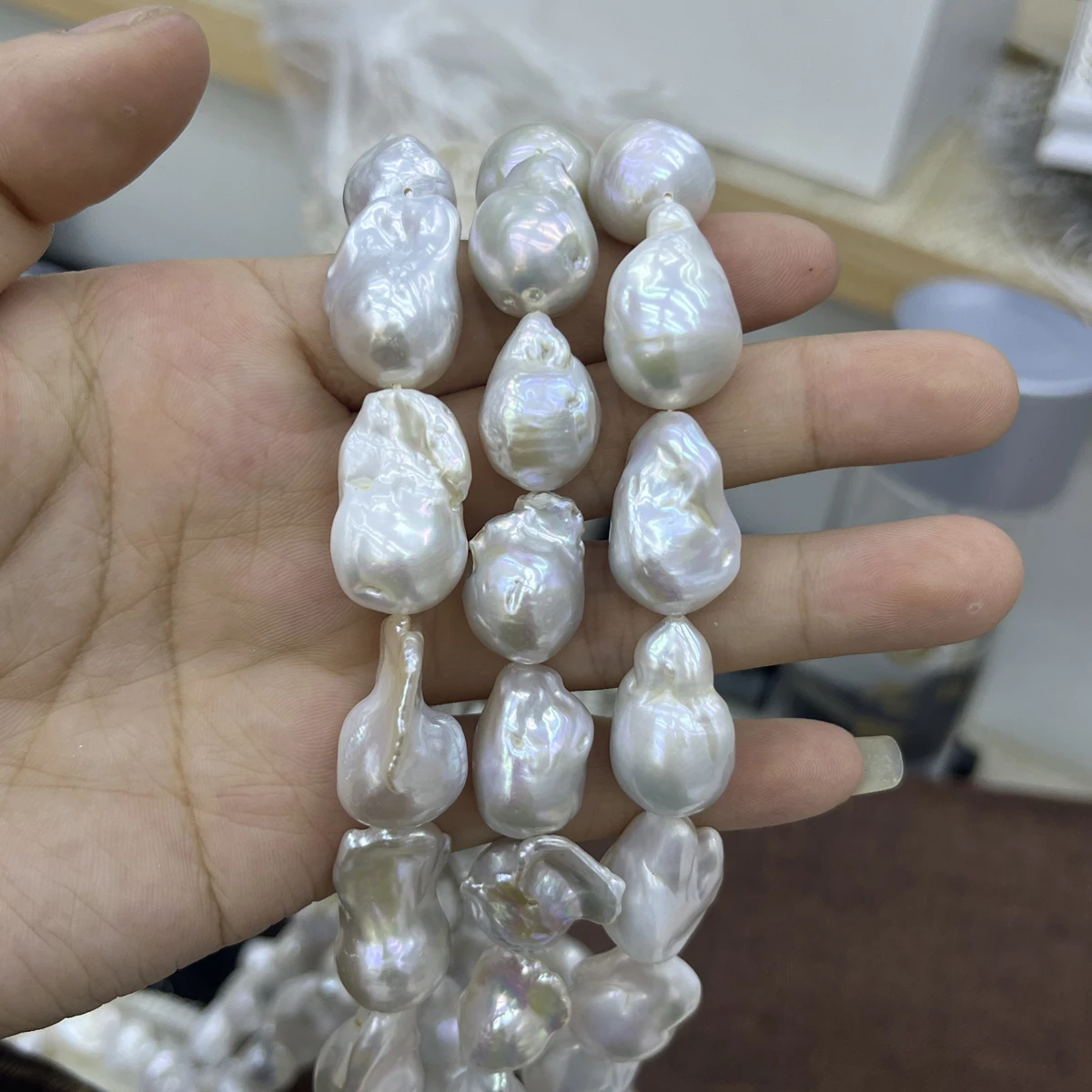 16x17mm-18x30mm 5A Natürliche Süßwasser Perle Barock Fischschwanz Perle Schmuck Machen DIY Halskette armband Zubehör Frauen Hochzeit