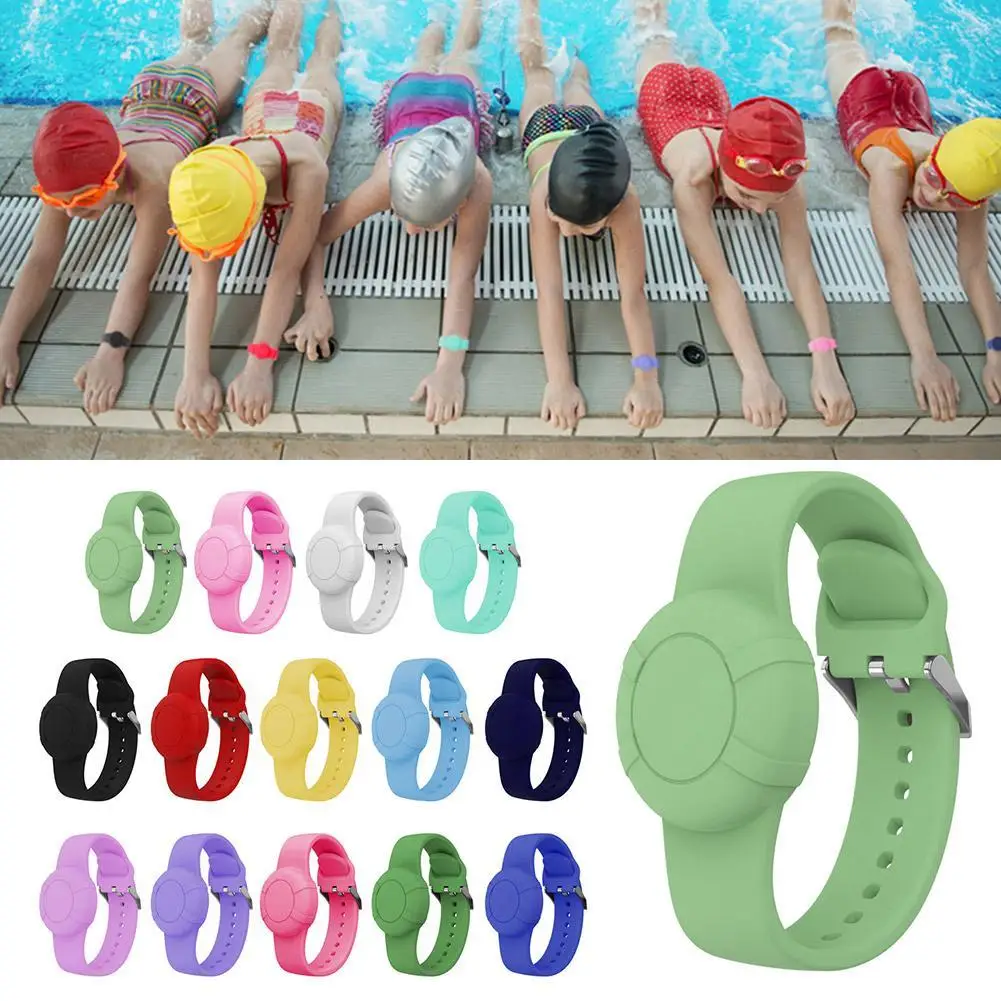 

Case for Apple AirTag Silicone Strap Air Tag Anti-lost Bracelet Protective Cover for Kids Children Tracker Locator Watch Band