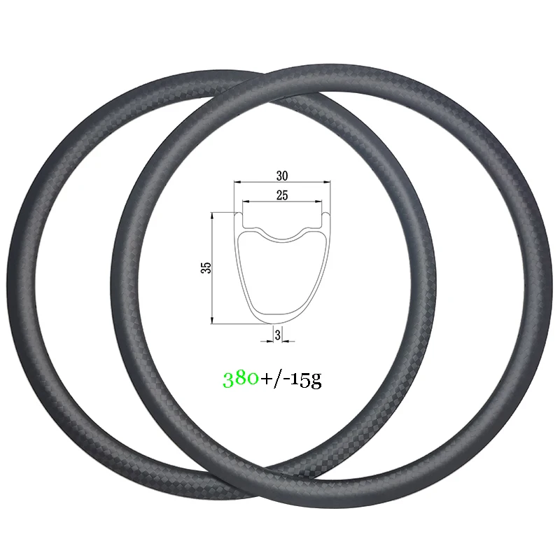 High Tire Pressure 700C Hookless Light Asymmetric 35mm Clincher Carbon Rim 30mm Wide Gravel Tandem Asphalt Off-road Bike Wheel | Спорт и