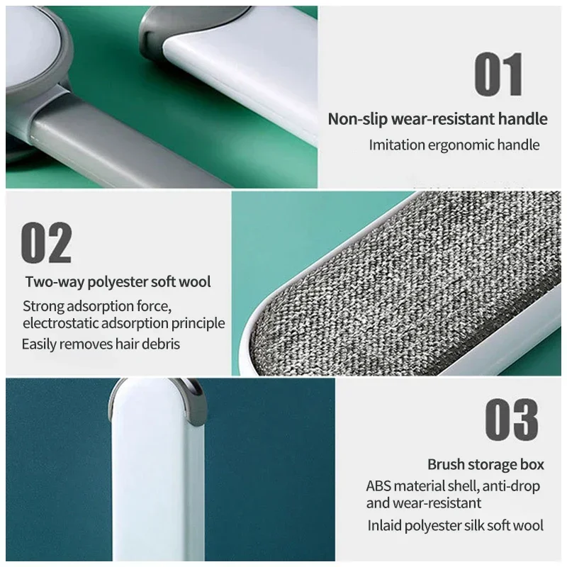 Description Picture 3 of itemMagic Clothes Lint Remover Reusable Pet Cat Hair Fur Roller Brush Reusable Static Dusting Cleaning Brushes Manual Cleaner Tool