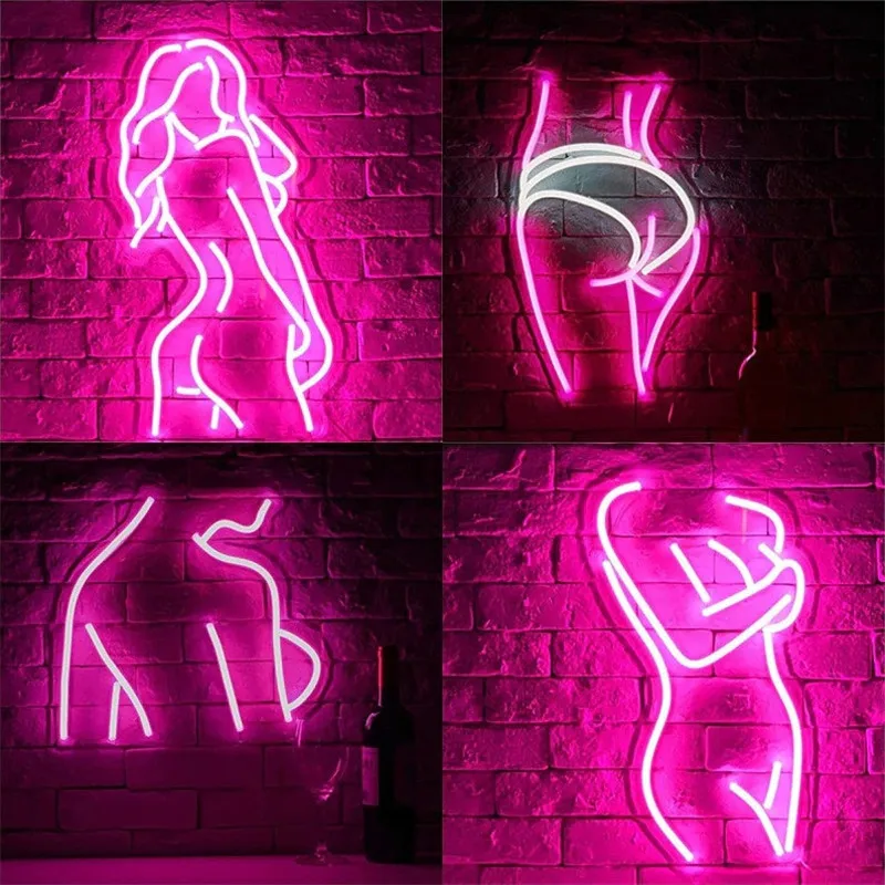 Neon Zeichen Sexy Naked Lady Körper Wand Hängen Bar Kunst Decor LED Nacht  Licht Acryl Bord Neon Lampe Schlafzimmer Dekoration lampen - AliExpress