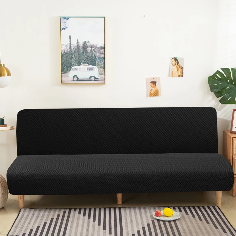Jacquard Sofa Bed Cover Elastic Armless Folding Cheap Thick Sofa Slipcovers For Living Room Home Stretch Couch Covers Protector 6