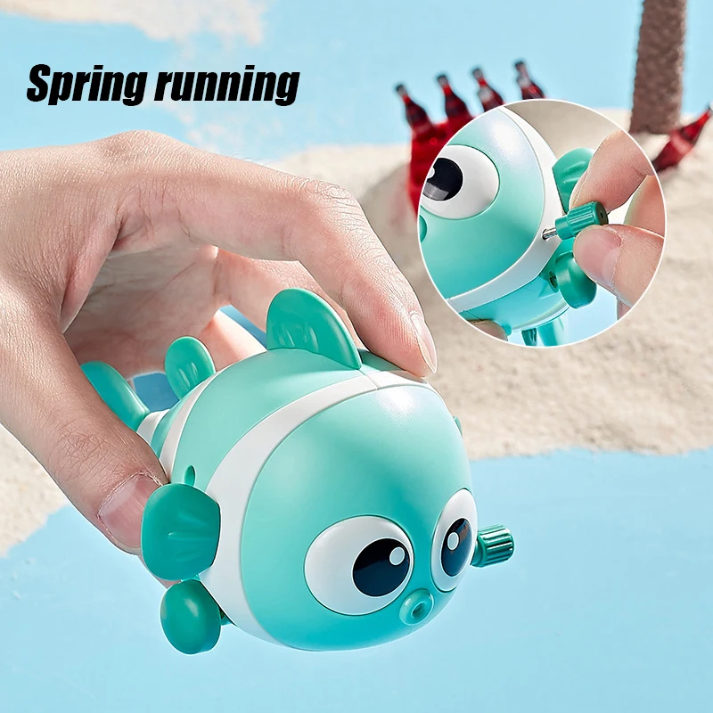 Wind up toy Cute chain clownfish Wind-up driving toy Cartoon small fish children swingfish baby puzzle parent-child interactive children's g