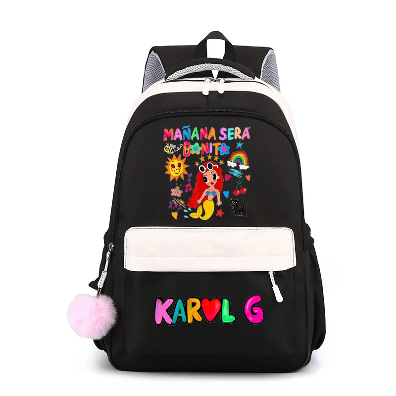 New Fashion Manana Sera Bonito Backpack Karol G Schoolbag Girls Cartoon Mermaid Backpack Large Capacity Backpacks 5