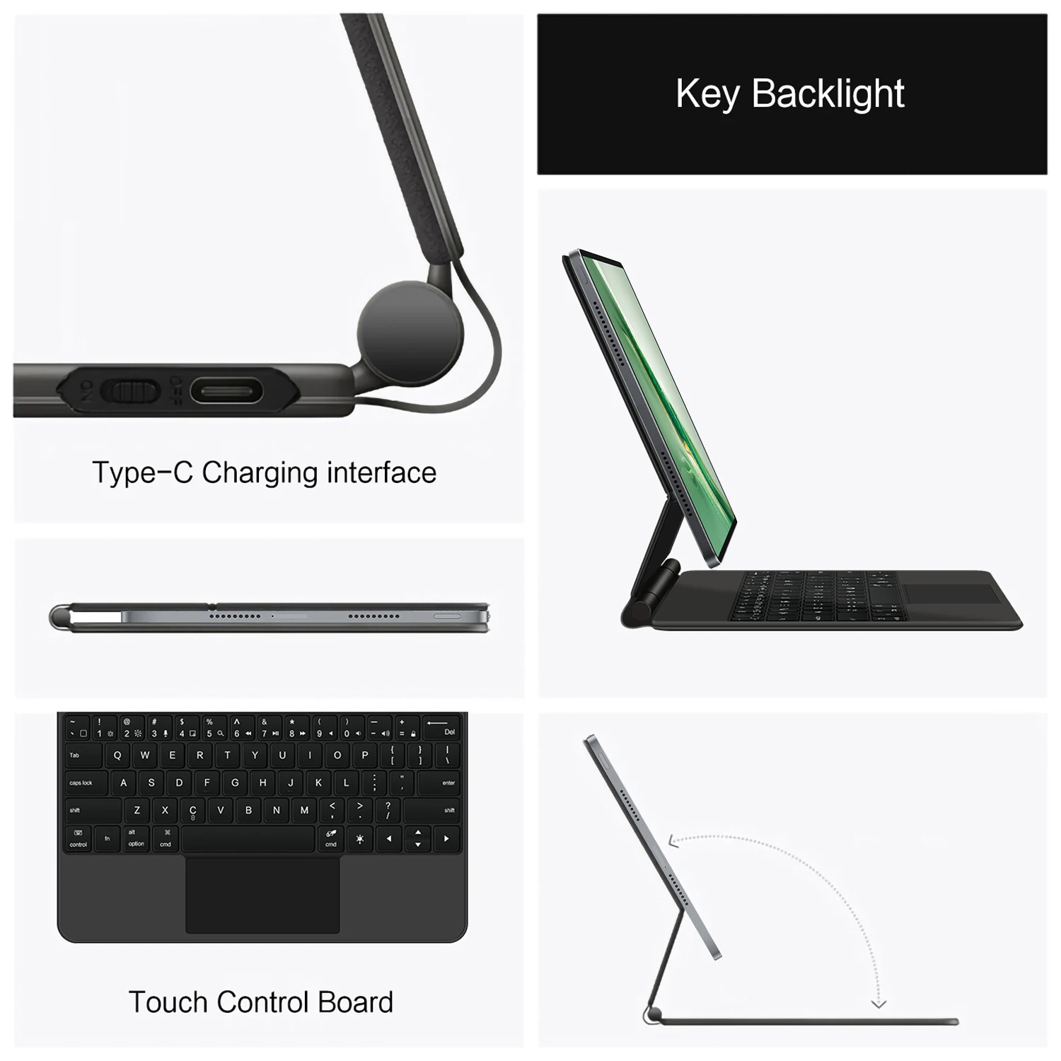 Magic Magnetic Keyboard For HONOR MagicPad2 2024 Cover For