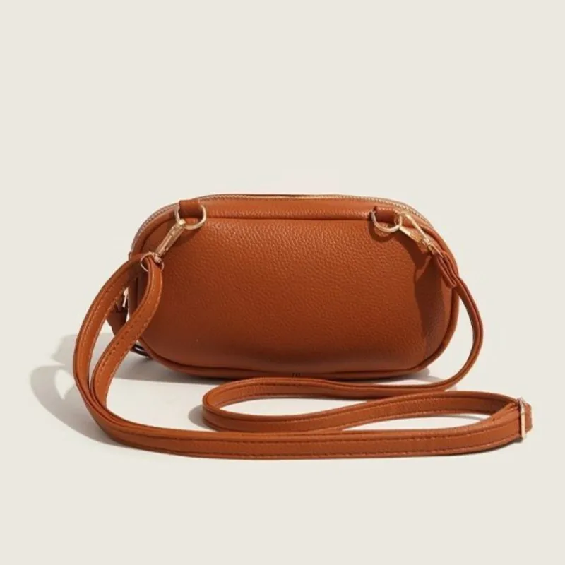 JIAERDI Brown Messenger Bag Purse Women High Street Bread Design Casual Crossbody Bags Female Storage Cartoon Phone Bag 2025