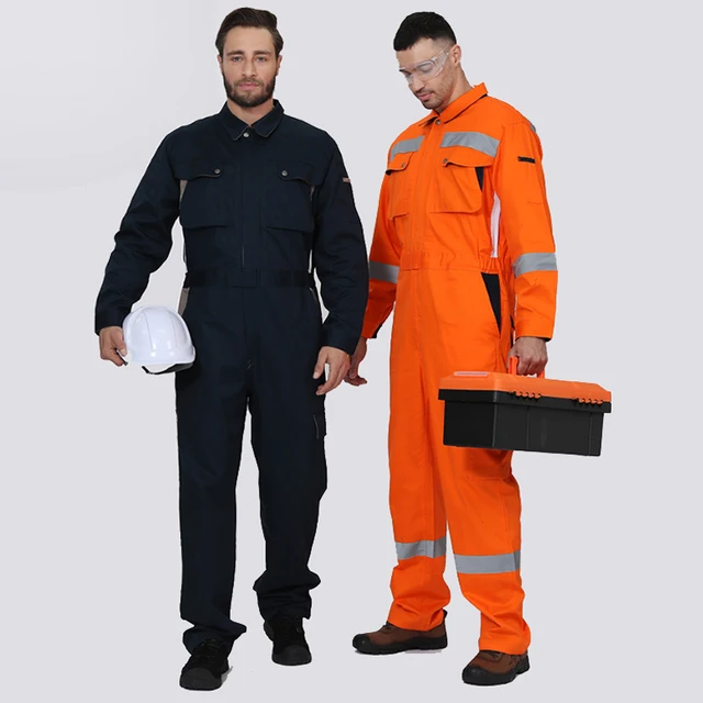 Cotton High Vis Work Coveralls