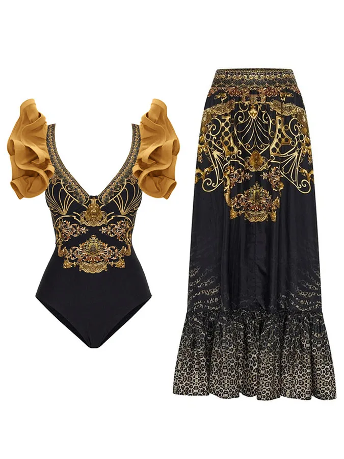 Рисунок 3 - Купальник с 3D цветочным принтом и накидкой