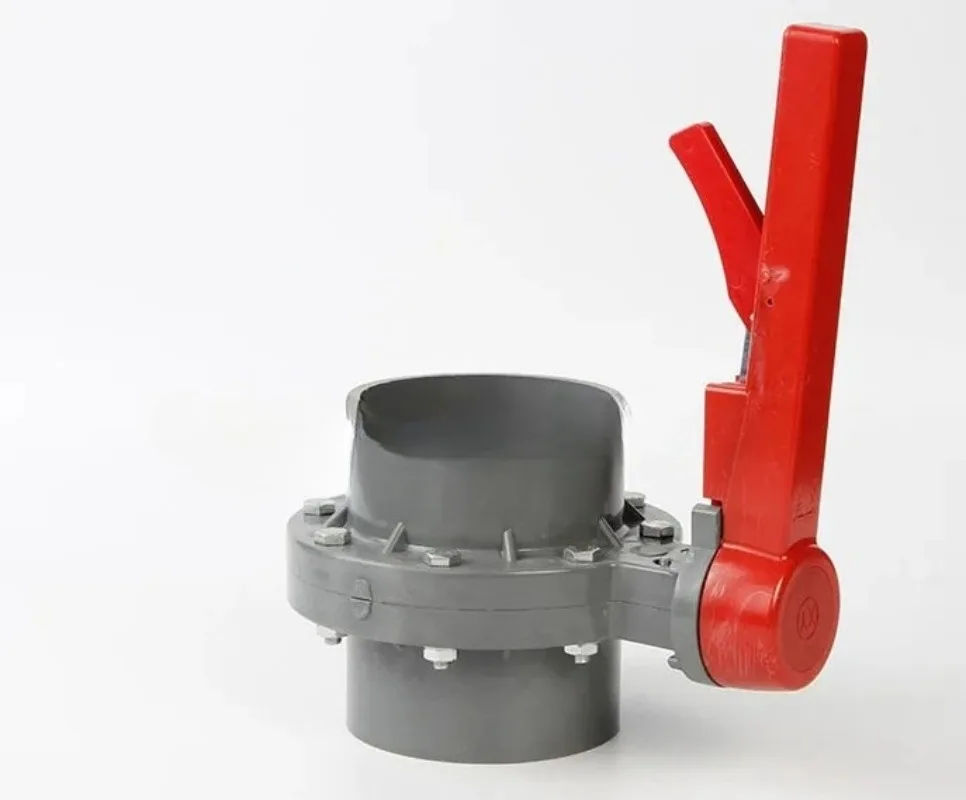 PVC 버터플라이 밸브 소켓형 디스크 DN 160MM 관개용 버터플라이 밸브 플라스틱 일체형 버터플라이 밸브