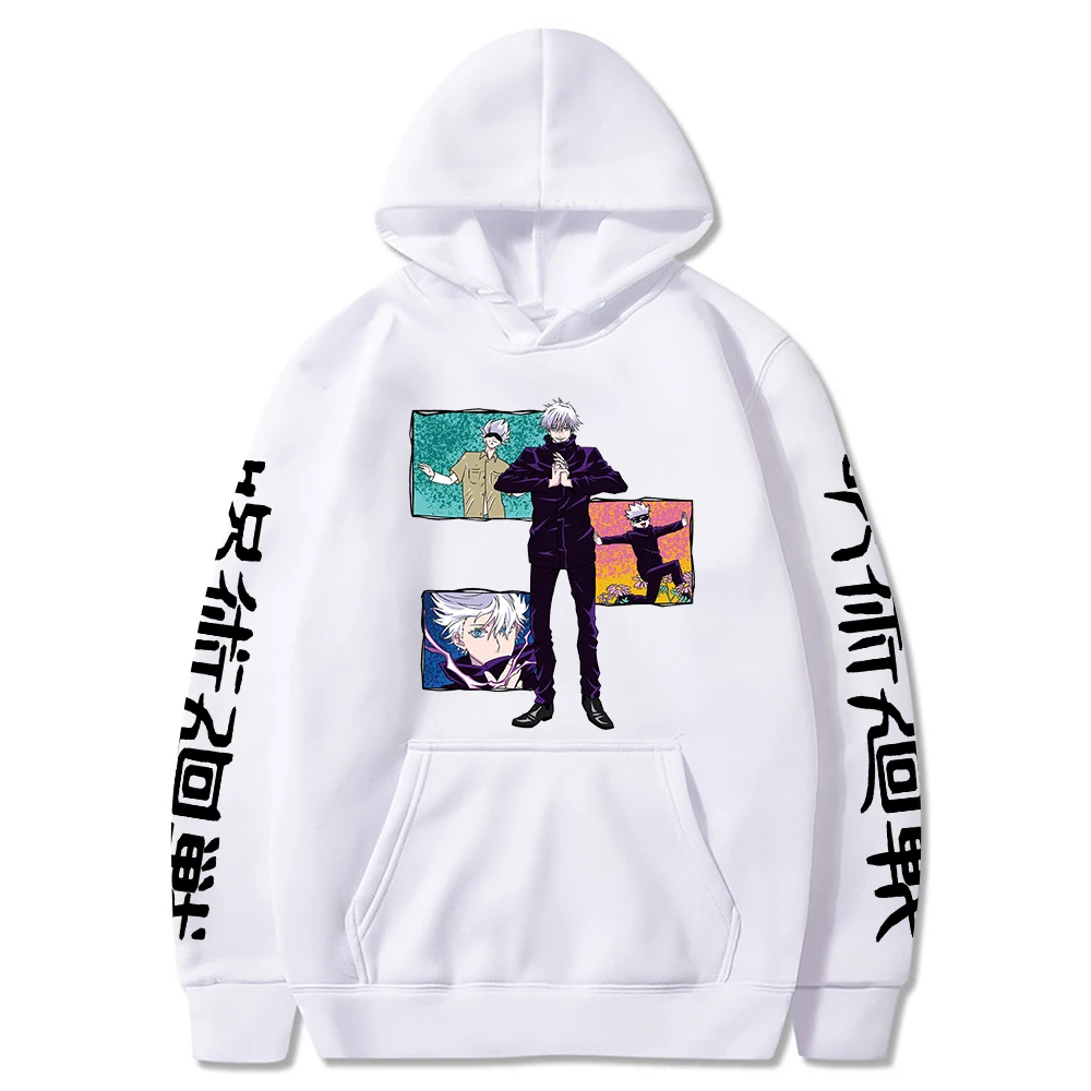 

Jujutsu Kaisen Anime Hoodie Pullovers Tops Unisex Vintage 90S Sweatshirt Casual Hooded Tops