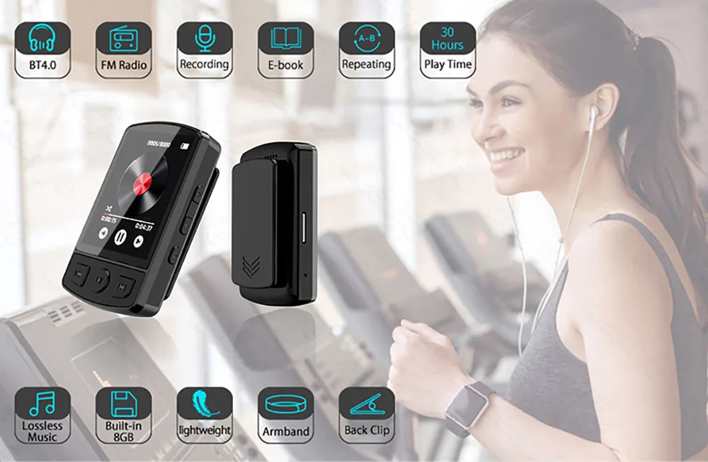 Mp3-Player Tragbarer Sport-Clip Walkman Hifi-Sound Bluetooth-Kompatibel 5.0 Student Walkman 1,8-Zoll-Bildschirm Mit Fm-Radio E-Book S3F81E78612Bd4E47987D632C8C32C74Ee