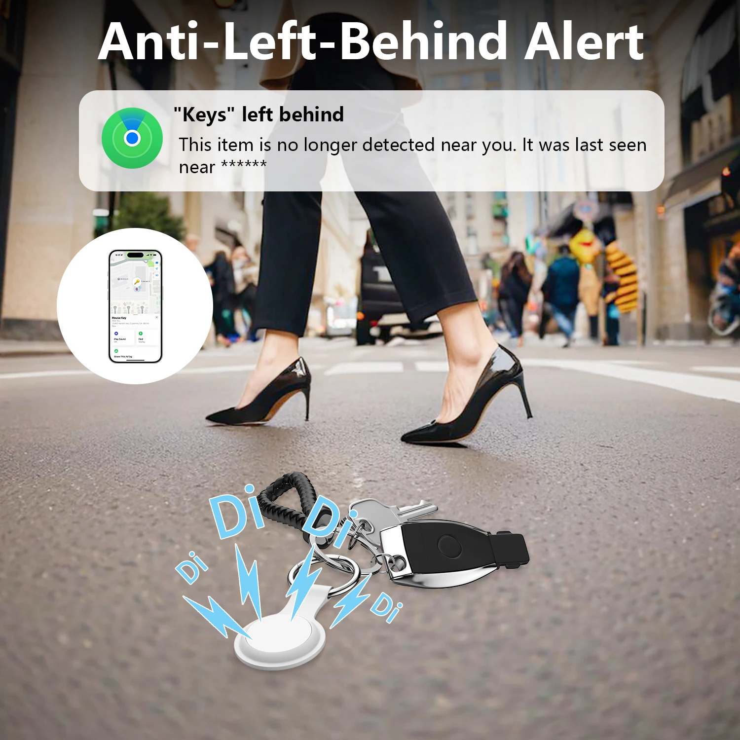 4PCS Air Smart Tag Tracker with Case Keys Luggage Pet Finder with Apple Find My Bluetooth Tracker iOS Only